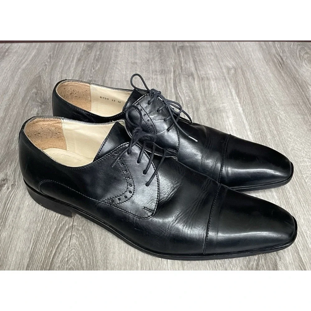 Mercanti‎ Fiorentini Men's Black Leather Oxford Shoes Size 13 M